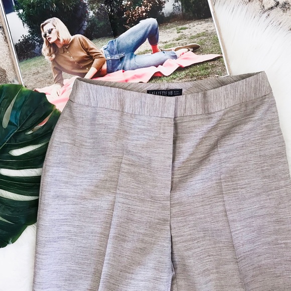 Lafayette 148 New York Pants - Lafayette 148 | Taupe Virgin Wool Menswear Trouser